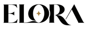 ELORA — logo officiel noir avec étoile dorée